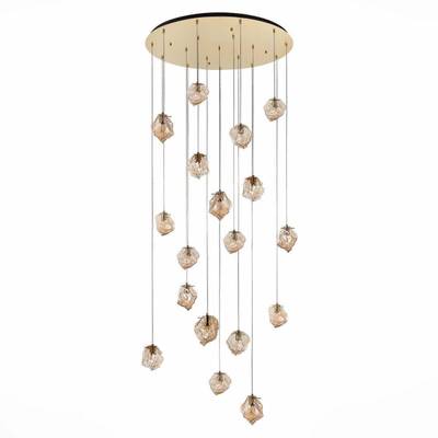 SL1175.303.18 Светильник подвесной ST-Luce латунь/янтарный E14 18*40W