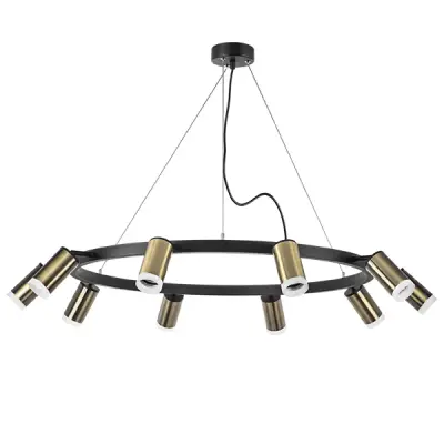 LR0203100 Люстра RULLO 10х50W GU10 ЧЕРНЫЙ/БРОНЗА (571020+214431-10+202430-10)