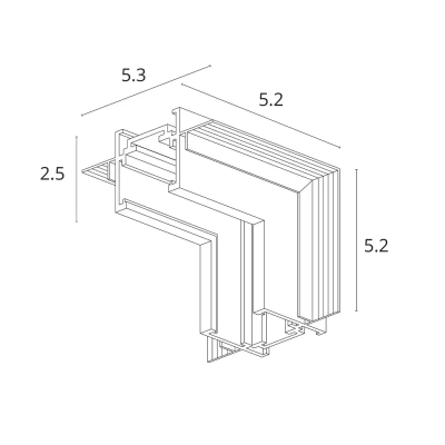 Коннектор угловой для встраиваемого шинопровода Arte Lamp OPTIMA-ACCESSORIES A731733