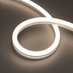 Светодиодная лента герметичная MOONLIGHT-SIDE-A140-12x24mm 24V Day4000 (9.6 W/m, IP68, 5m, wire x2) (Arlight, Вывод кабеля прямой)