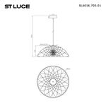 SL6016.703.01 Светильник подвесной ST-Luce Синий/Синий LED 1*20W 3000K