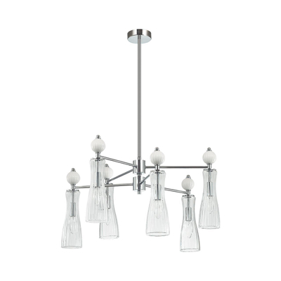 8268/6 NEOCLASSI LN26 160 хром/белый/прозрачный, металл/керамика/стекло Люстра Е14 6*40W 220V EMILY