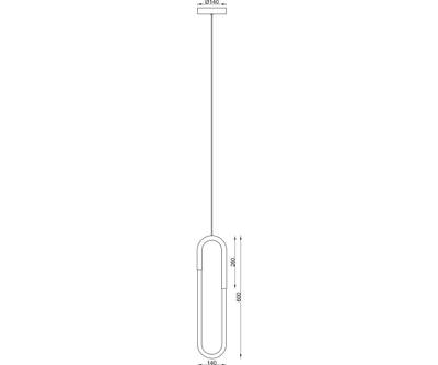 08272,33(3000K) Подвес Канто золото d14 h200 (высота корпуса светильника h60) Led 14W (3000K)