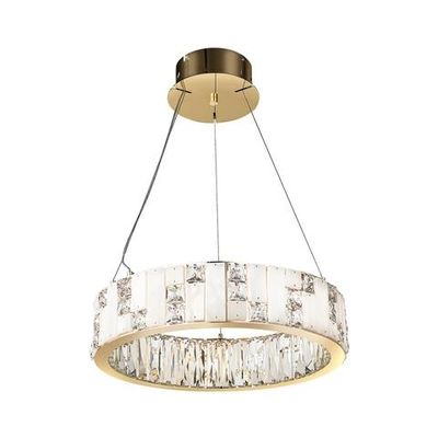 5072/60L HALL ODL24 597 золото/прозрачный/белый/металл/хрусталь/алебастр Люстра LED 46W 3700K CROSSA