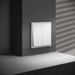 VLS020502 Перекрестный переключатель встраиваемый VOLTUM S70 двухклавишный 10А, (белый матовый). (ТМ Maytoni)