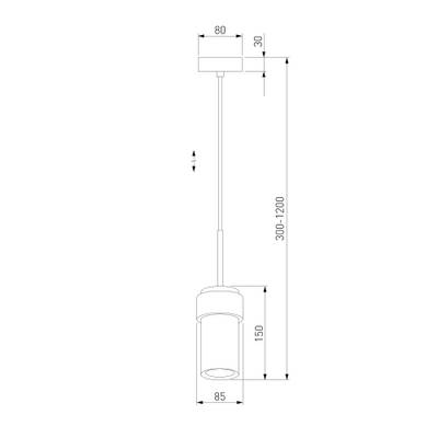 Подвесной светильник 50264/1 серый, GU10х1