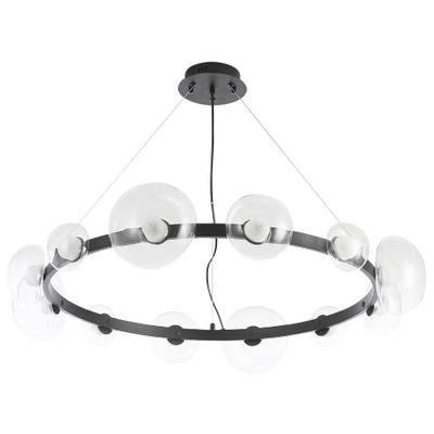 Люстра Crystal Lux BOSQUE SP12 BLACK/TRANSPARENT 0270/312