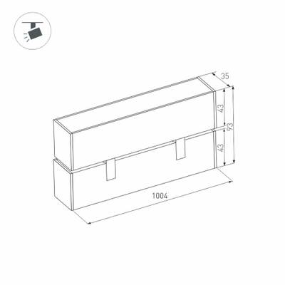 Светильник MAG-FLAT-FOLD-45-S1005-30W Warm3000 (WH, 100 deg, 24V) (Arlight, IP20 Металл, 3 года)