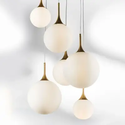 813062 Люстра GLOBO 6х40W E14 gold/white Lightstar