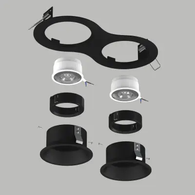 D6270707BMOD Светильник DOMINO ROUND  под LED модуль/лампу МR16 (214627+214607+214607+214007+214007)