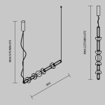 Подвесной светильник Космо / Cosmo 3000К 39Вт, MOD210PL-L39B3K. TM Maytoni