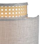 8043/1W MODERNI LN25 266 черный/серый/бежевый, металл/текстиль/ротанг Бра Е27 1*60W 220V LAUNA