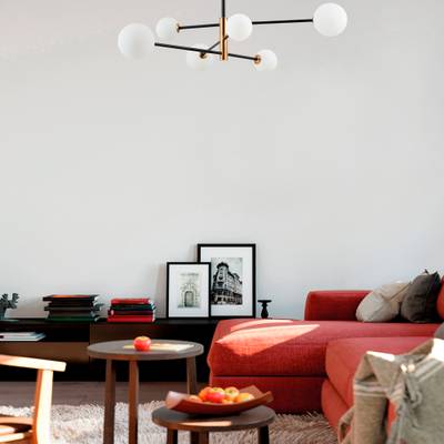 SLE220103-04 Светильник подвесной Черный, Бронза/Белый G9 4*5W