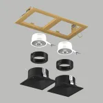 D5230707BMOD Светильник DOMINO QUADRO под LED модуль/лампу МR16 (214523+214507+214507+214007+214007)