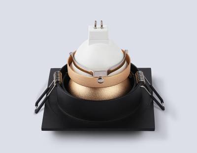 Светильник встраиваемый TN102829 BK/GD черный/золото GU5.3 92*92*50