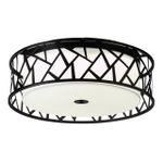 7700/60L AVRA LED SN 34 Светильник металл/ткань/стекло/белый/черный LED 60Вт 3000-6000K D600 IP20 пульт ДУ FABIANA