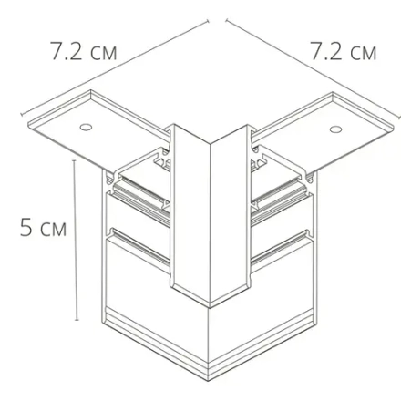 Коннектор угловой для магнитного шинопровода Arte Lamp LINEA-ACCESSORIES A480606