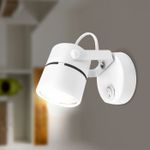 Накладной поворотный светильник с выключателем TA100 WH белый GU10 D80*130*D60