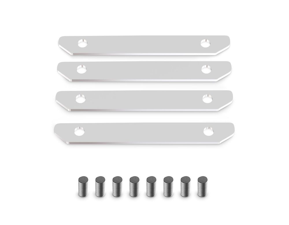 Комплект прямых соединителей для шинопровода в натяжной потолок Magnetic SMART 220V 25mm GL1072 AL серый 4шт