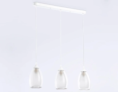 Подвесной светильник TR3536/3 WH/CL/FR белый/прозрачный/белый матовый E27*3 max 40W 640*120*820