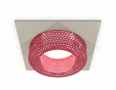 Комплект встраиваемого светильника XC7633022 SGR/PI серый песок/розовый MR16 GU5.3 (C7633, N7193)