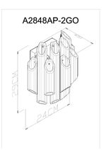 Настенный светильник Arte Lamp JASTIN A2848AP-2GO, 2хE14