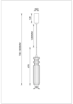 Подвесной светильник Arte Lamp CRYSTAL A2942SP-1CC, 1хLED