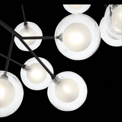 SL376.403.36 Светильник подвесной ST-Luce Черный/Прозрачный, Белый G4 LED 36*2W