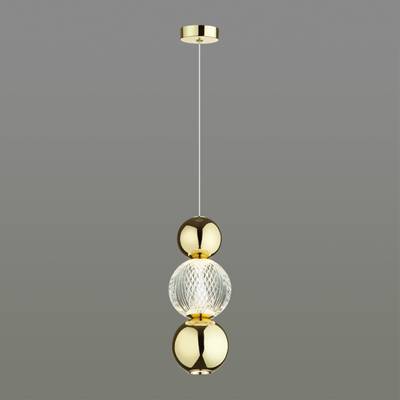 5008/7LA L-VISION ODL23 589 золотой/прозрачный/металл/акрил Подвес LED 7W 4000K 300Лм CRYSTAL