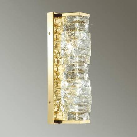 4999/10WL HALL ODL23 623 золотой/прозрачный/металл/хрусталь Бра LED 10W 4000K STRAZA