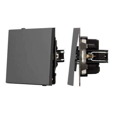 Механизм выключателя одноклавишный перекрёстный SWT-TENDO-MKX1-SFPL-GR (230V, 10A) (Arlight, -)