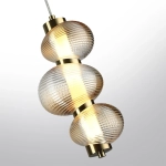 5095/12L L-VISION ODL25 359 латунный/янтарный градиент/металл/стекло Подвес LED 12W 4000K 1492Лм BRUCO