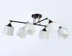 Светильник подвесной TR303089/6 BK/FGD/FR черный/золото/белый матовый E27/6 max 40W 800*580*250