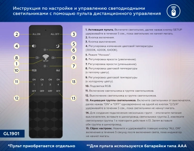 Светильник светодиодный диммируемый для шинопровода Magnetic 220V GL1201 WH белый IP20 7W 3000K-6400K 36° D35*80 (Без ПДУ)