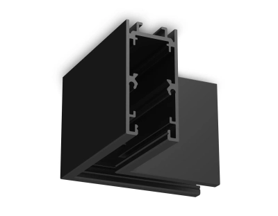 Коннектор угловой для накладного шинопровода Magnetic 48V 10mm GL1961 BK черный 80*80