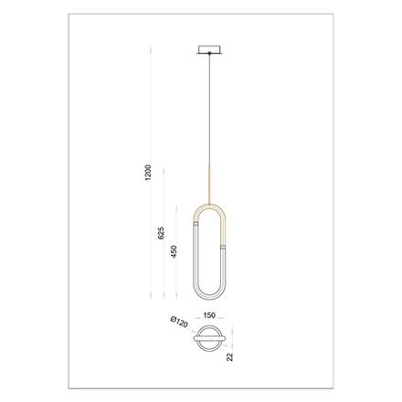 Подвесной светильник Arte lamp LUMINO A2233SP-20BK, 1хLED