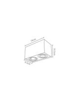 Точечный накладной светильник Arte Lamp FACTOR A5544PL-2BK, 2хGU10
