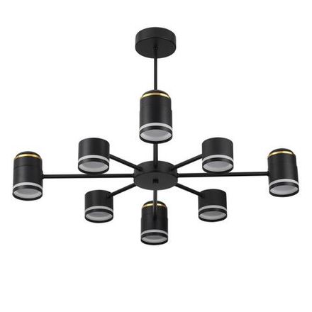 8234/8C COMFI LN25 черный, металл/акрил Люстра потолочная LED GX53 8*10W + LED-проектор 4*5W 2700К 220V VIRSAVA