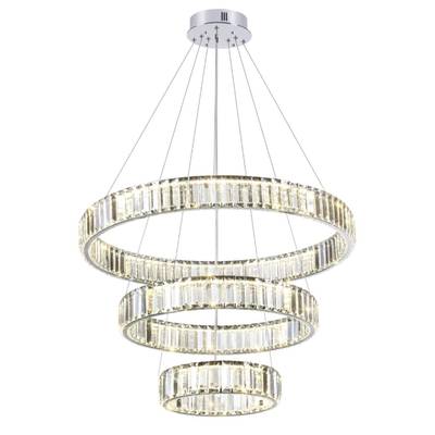 4930/88L L-VISION ODL24 611 хром/прозрачный металл/хрусталь Люстра LED 88W 4000K 10200Лм VEKIA