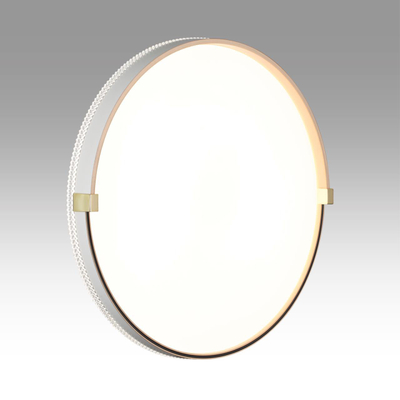 7646/DL PALE SN 189 Светильник пластик/белый/золотой LED 48Вт 4000К D390 IP43 OLIDI WHITE