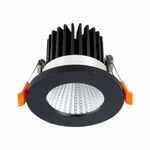 ST704.438.10 Св-к встр. Черный LED 1*10W 3000K 900Lm Ra&gt;90 38° IP20 D80xH60 170-240V