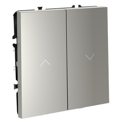 VLS020705 Выключатель встраиваемый VOLTUM S70 для жалюзи 10А, (сталь). (ТМ Maytoni)