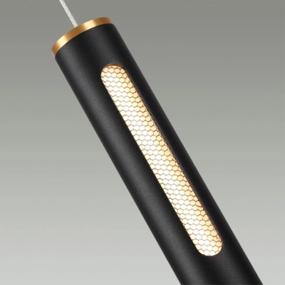 6643/7L HIGHTECH ODL24 301 черный/золото/металл/акрил Подвесной светильник IP20 LED 9W 3000K 220V MALI