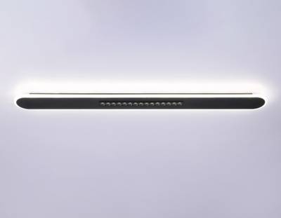 Потолочный светодиодный светильник FL51448 BK черный 70W 3000K-6400K+4200K 1200*125*40 (Без ПДУ)