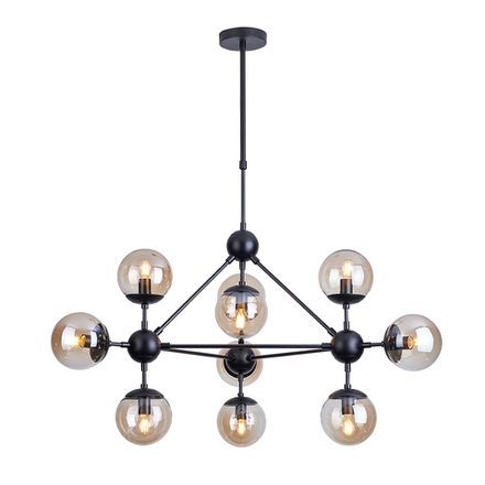 Люстра на штанге Arte Lamp BOLLA A1664SP-10BK, 10хE14