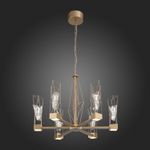 SL815.203.06 Люстра подвесная ST-Luce Матовое золото/Матовое золото, Прозрачный LED 6*8W 4000K