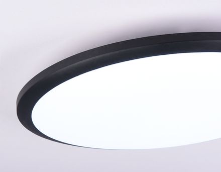 Потолочный светодиодный светильник FZ1235 BK черный IP44 48W 6400К D450*55 (Без ПДУ)