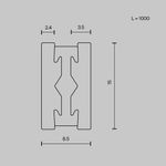 Шинопровод 1 м Flarity латунь, TRX154-111BS. TM Maytoni
