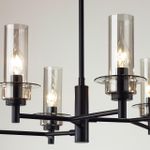 6555/6C CLASSI LN25 черный/дымчатый/металл/стекло Люстра потолочная E14 6*40W 220V MADONNA