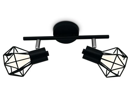 Настенно-потолочный спот в стиле лофт TR8621/2 BK/CH черный/хром E27*2 max 40W 260*91*175
